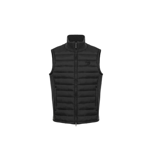 Uomo Gilet con Inserti in Maglia a Costine